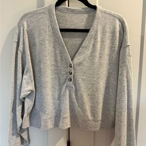 Alo Women’s Grey Henley Shirt